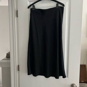 Black silk skirt